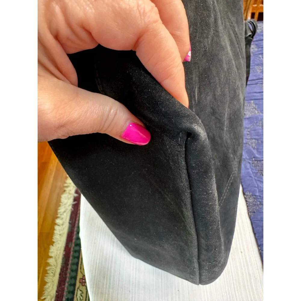 Gucci Black Suede Large Tote w/ Crossbody Strap - Picture 13 of 16
